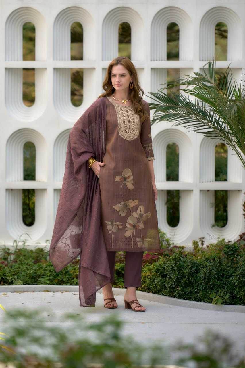 Tissue Ethnic Embroidered Kurti - MYLUXURY LANE ENTERPRISE
